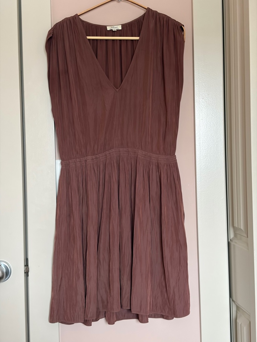 Wilfred rich dusty mauve V-Neck Midi Dress